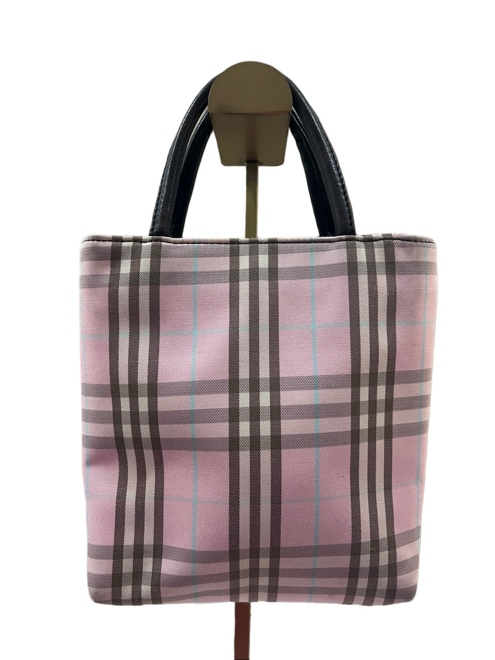Burberry Pink Plaid Novacheck Mini Tote - Picture 3 of 13